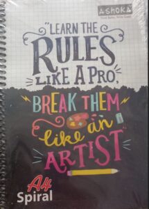 ASHOKA SPIRAL NOTEBOOK RULLED RS 275