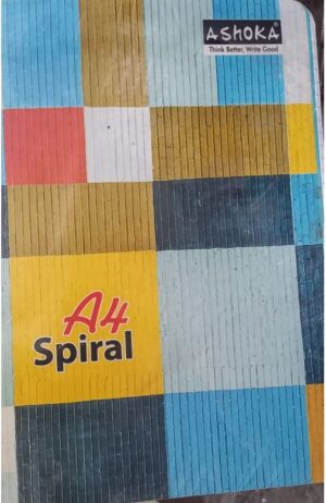 ASHOKA SPIRAL NOTEBOOK RULLED A4 SIZE MRP 250