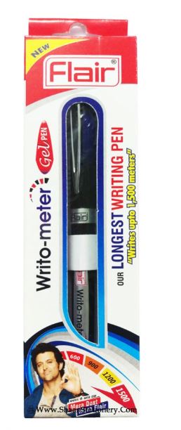 WRITOMETER GEL PEN BLACK RS 25 (RACK G2A4)