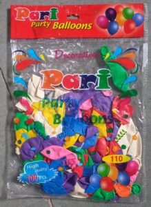 __BALLOONS PKT MIX COLORS 100 PCS RS 85(RACK B4)