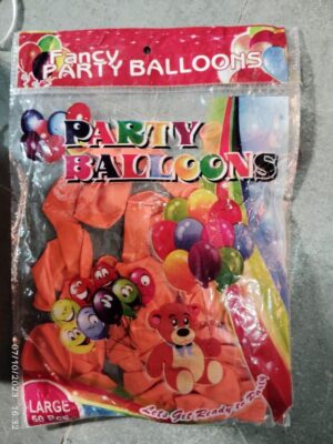 ORANGE BALLOONS LARGE PKT MRP 100 (BOX 6)