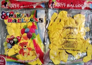 YELLOW BALLONS LAGRE PKT MRP 100 (BOX 5)