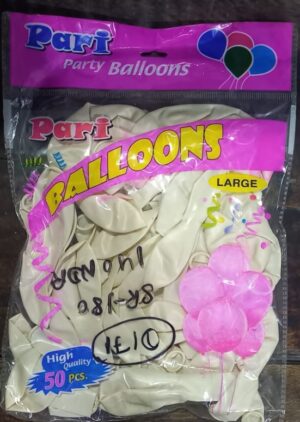 __////WHITE METALLIC BALLOONS PKT MRP 100 (RACK C7)