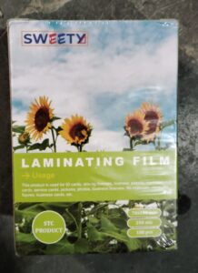 LAMINATION POUCH 70 X 100 MM 250 MICRON (RACK G2I3)