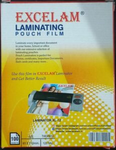 LAMINATION POUCH 85 X 110X 125 (RACK G2I3)