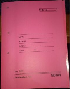 OFFICE FILE NO 666 MOHAN RS 20