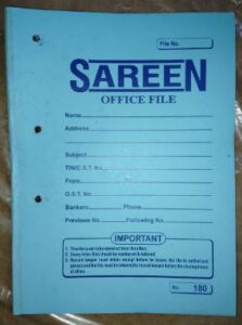 SAREEN OFFICE FILE 180 NO MRP 20
