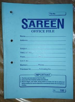 SAREEN OFFICE FILE 180 NO MRP 20