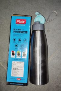 FLAIR SCUBA WATER BOTTLE 600 PRO STEEL RS 395 (RACK G2M3)