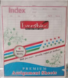 ASSIGNMENT SHEET DOUBLE SIDE PKT MRP RS 35 (RACK G3J4)