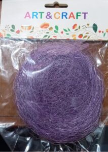 NATURAL HEMP SISAL WIRE EASTER GRASS FILLER VOILET MRP RS 35(BOX 2)