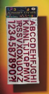 RED 3D ABC / 123 STICKERS 32 MM MRP RS 60 (BOX 2)