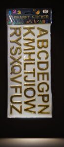 GOLDEN 3D ABC STICKER MRP 60 (BOX 2) 45 MM
