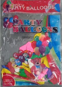 BALLOONS MIX LARGE 50PCS MRP RS85 (RACK A5)