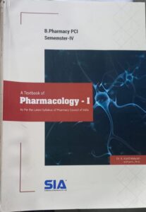 4TH SEM SIA PHARMACOLOGY-1 MRP RS 279