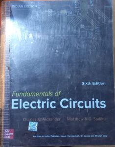 ELECTRIC CIRCUIT 6TH EDITION 2ND HAND CHARLES K ALEXANDER MRP RS 895 (RACK A2)