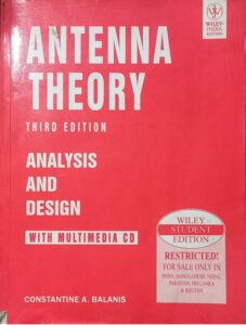 ANTENNA THEORY NEW CONSTANTINE A BALANIS 899 (RACK A2)
