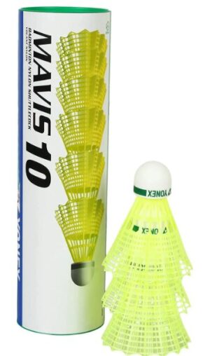 ////YONEX SHUTTLE MAVIS 10 BOX (PACK OF 6) MRP RS 810 RACK D2