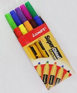LUXOR CHIESEL MARKER ASSORTED 10 PCS SET MRP 100 (RACK G2J2)