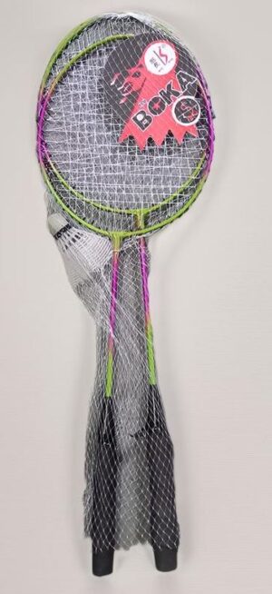 BOKO RACKET PAIR +SHUTTLE MRP RS 100