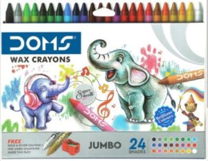 DOMS JUMBO WAX CRYONS MRP RS 120 (RACK G2C4)
