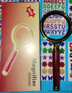 __MAGNIFYING GLASS 60 MM (GOOD QUALITY)MRP RS 150 (RACK A2)