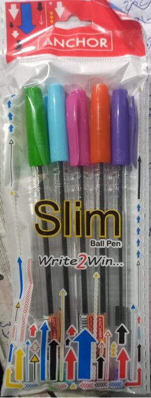 ANCHOR SLIM BALL PEN BLUE MRP RS 5 (RACK G2K1)