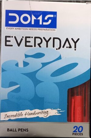 DOMS EVERYDAY RED PEN PKT MRP 80 (RACK G2J2)
