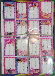 NAME SLIP BARBIE MRP RS 10 G2J4