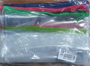A5 ZIPPER BAG TRANSPARENT NET MRP RS 60 G3I4