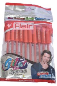 FLAIR GLITTER PEN RED MRP RS 10 G2G2
