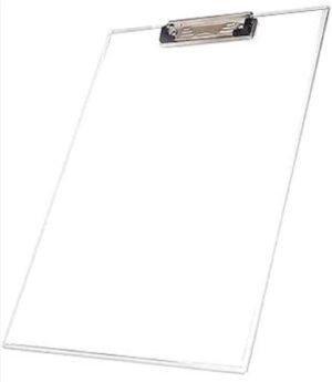 DOMS CLIPBOARD TRANSPARENT MRP RS 150 RACK G3K1