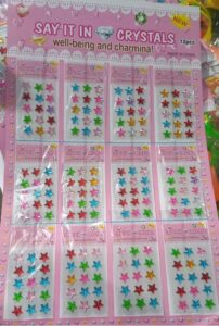 __CRYSTAL STAR STICKER IN PATTA MRP RS 15 RACK D2