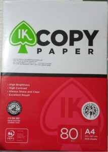 A4 PAPER RIM IK 80 GSM MRP RS 425 G3H3