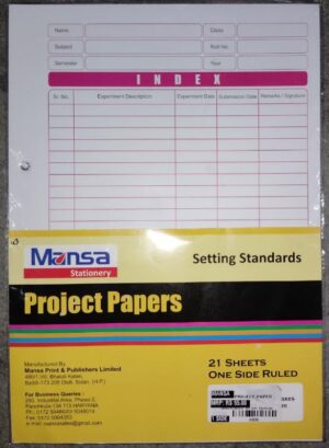 MANSA PROJECT SHEET BOTH SIDE RULLED MRP RS 55 G3J4