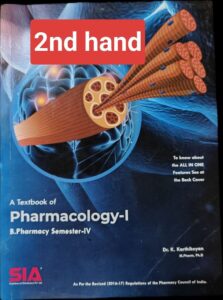 PHARMACOLOGY-1 4TH SEM SIA 2ND HAND MRP RS 229