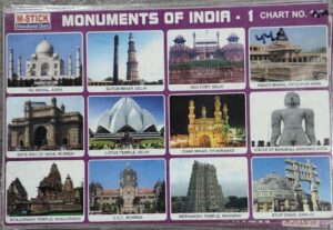 STICKER CHART HISTORICAL BUILDINGS OF INDIA (NO. 44A) MRP RS 10