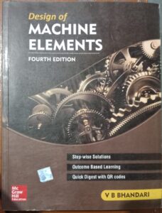 DESIGN OF MACHINE ELEMENTS 4TH EDTION RACK C3 V B BHANDARI MRP 650