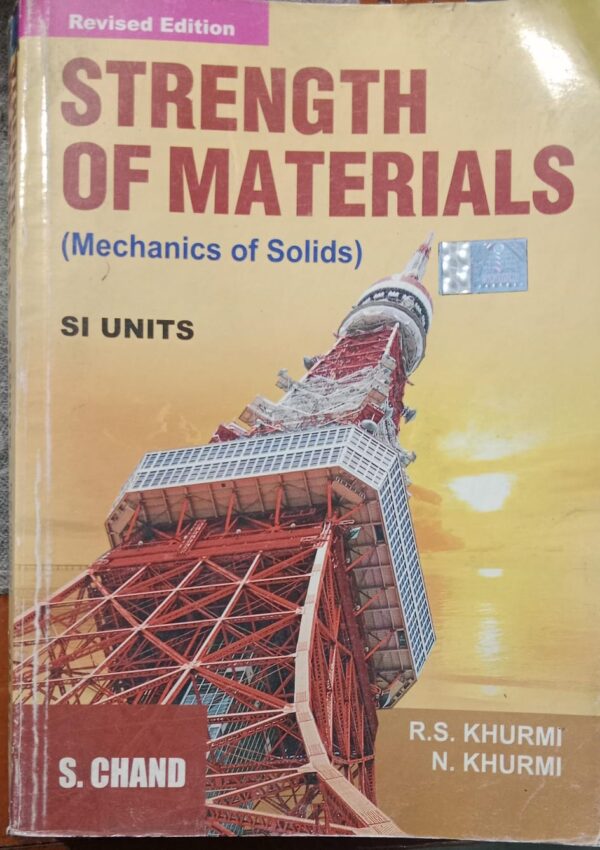 STRENGTH OF MATERIALS RACK A5 NEW BOOK R.S KHURMI MRP 750