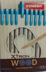 UNOMAX XTRON WOOD BALL POINT PEN BLUE RACK G2G2 MRP 10