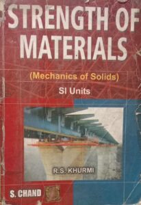 STRENGTH OF MATERIALS MECHANICS OF SOLIDS SI UNIT RACK A5 NEW BOOK R.S KHURMI MRP 525