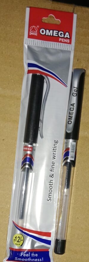 OMEGA TOP POINT GEL PEN BLACK MRP 10 RACK G2F2