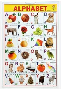 __ ALPHABET PVC LAMINATED CHART FULL SIZE MRP 150 RACK G2K4