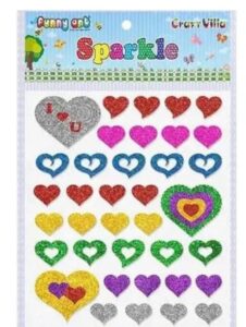 __ GLITTER OR SPARKLE MULTI SHAPES STICKER SHEET MRP 35 RACK C5