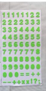 __ RUBBER FOAM COUNTING N SIGN MULTI COLOUR STICKER MRP 35 RACK