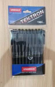 UNOMAX TEKTRON BLACK RETRACTABLE BALLPOINT MRP 10 RACK G2G2