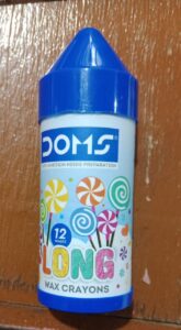 DOMS LONG WAX CRAYONS 12 PAPER TUBES MRP 20 G2K2