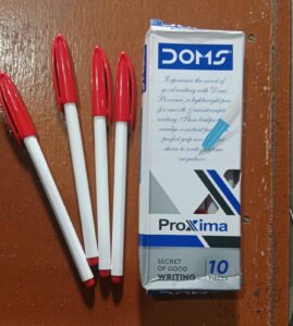 DOMS PROXIMA BALL PEN RED MRP RS 5 (RACK G2H1)