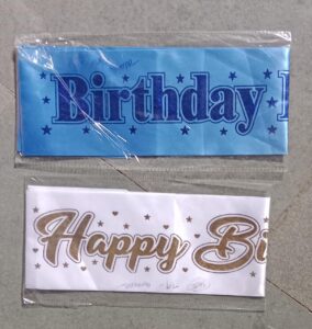__ BIRTHDAY BOYS SASH ( BANNER) MRP 75 RACK A4