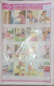 JUNIOR RED CROSS RULES OF THE HEALTH GAME CHART NO 52 MRP 7